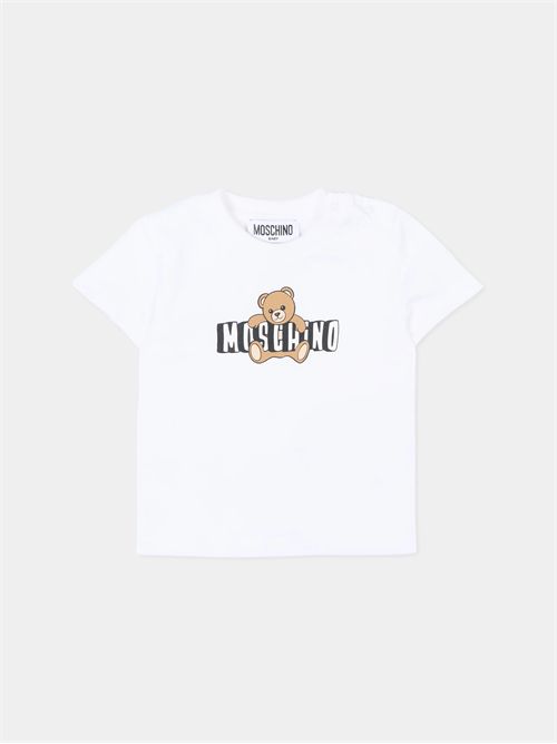 T-Shirt per neonati con Teddy Bear MOSCHINO KIDS | MUM04P-LAA03/10101